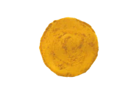 a yellow shaped potato on a white background
